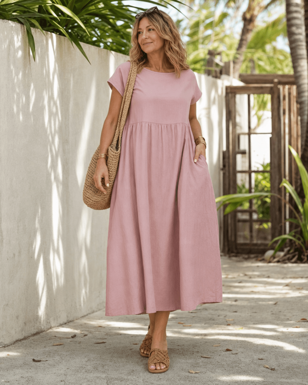 Women's Lightweight Relaxed Midi Dress Klara