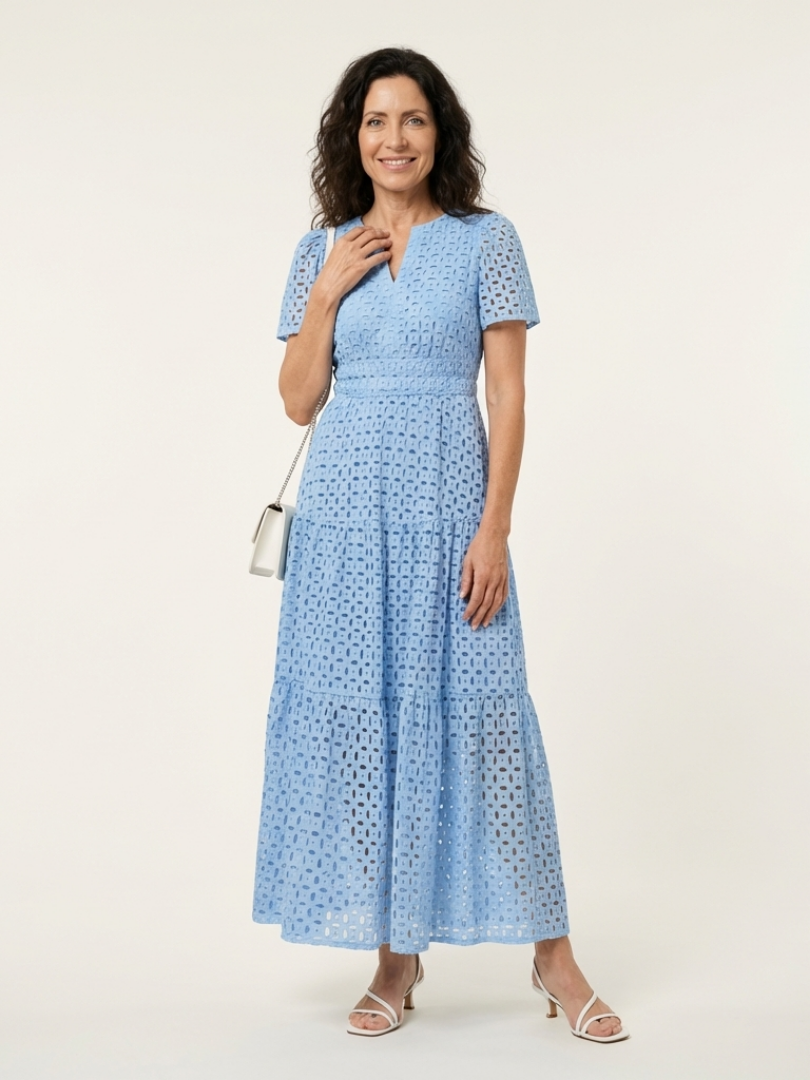 Women's Lightweight Short Sleeve Midi Dress Klara
