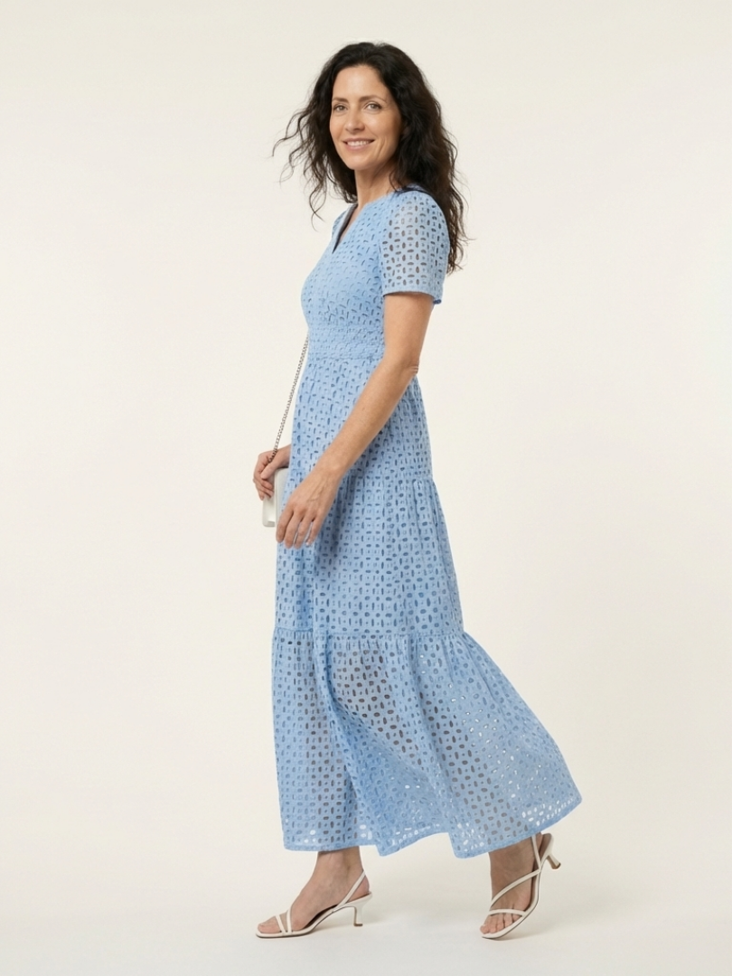Women's Lightweight Short Sleeve Midi Dress Klara