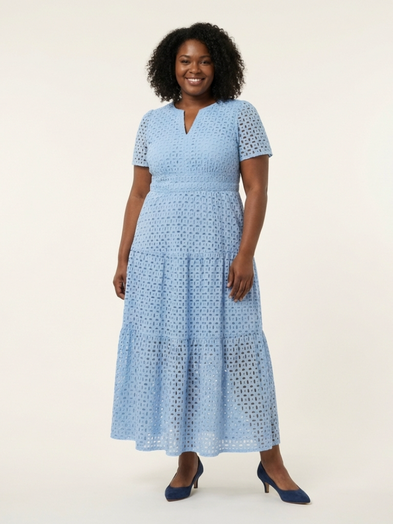Women's Lightweight Short Sleeve Midi Dress Klara