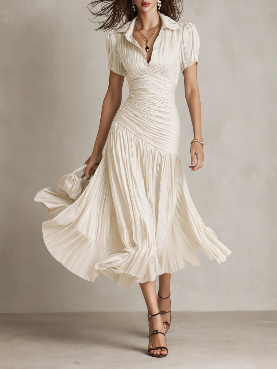 Women's Lightweight Striped Midi Dress Klara