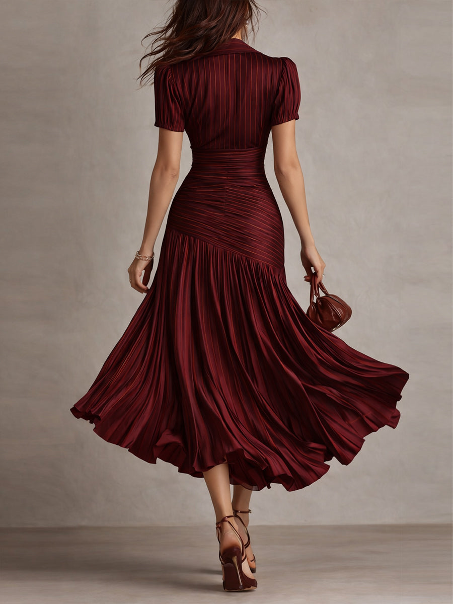 Women's Lightweight Striped Midi Dress Klara