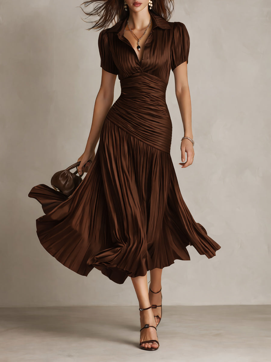 Women's Lightweight Striped Midi Dress Klara