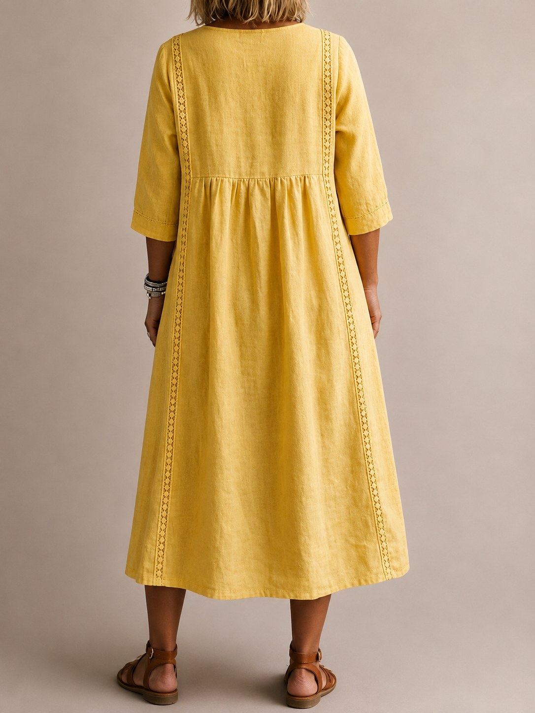 Women's Linen Cotton Midi Dress Klara