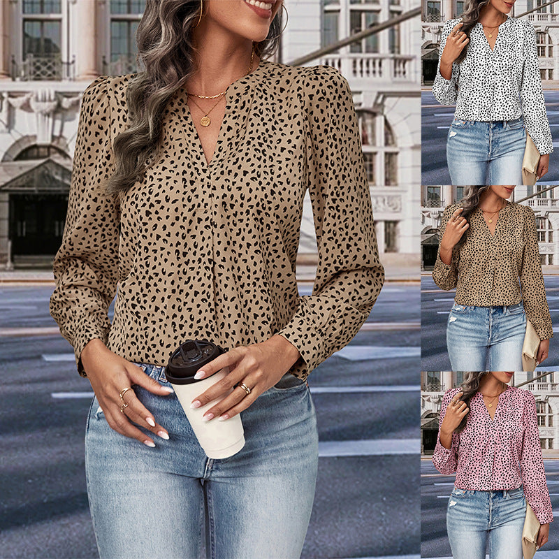 Women's Modern Dot Design Blouse Klara