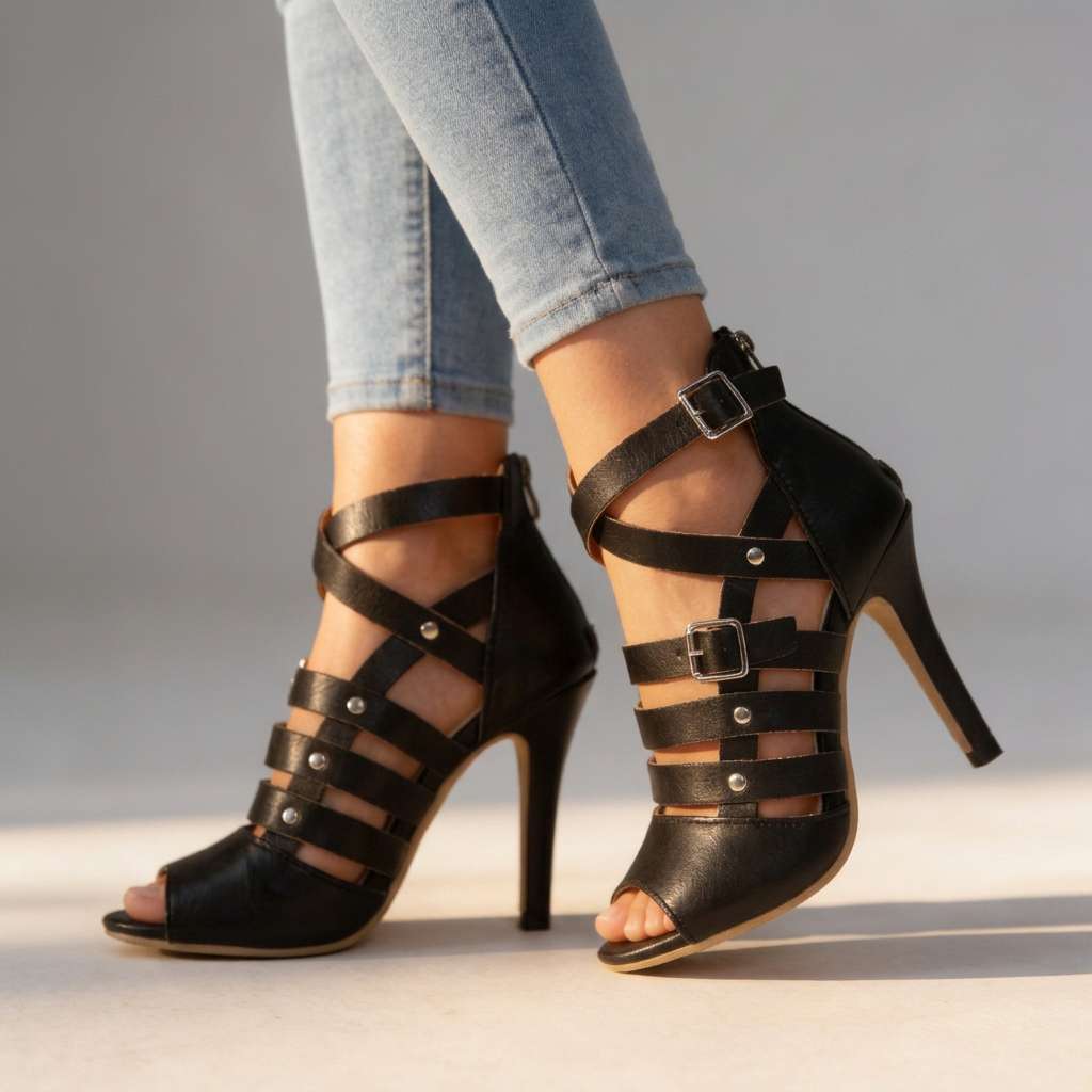 Women's Open Strap High Heel Sandals Klara