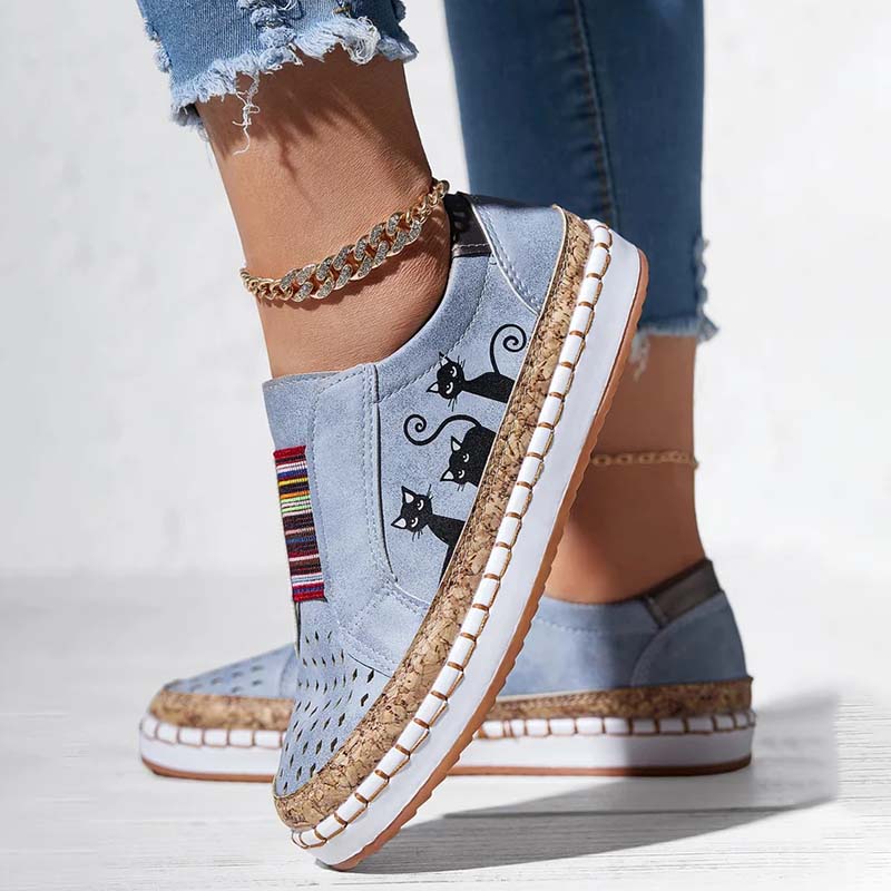 Women's PU Casual Cat Print Shoes Klara