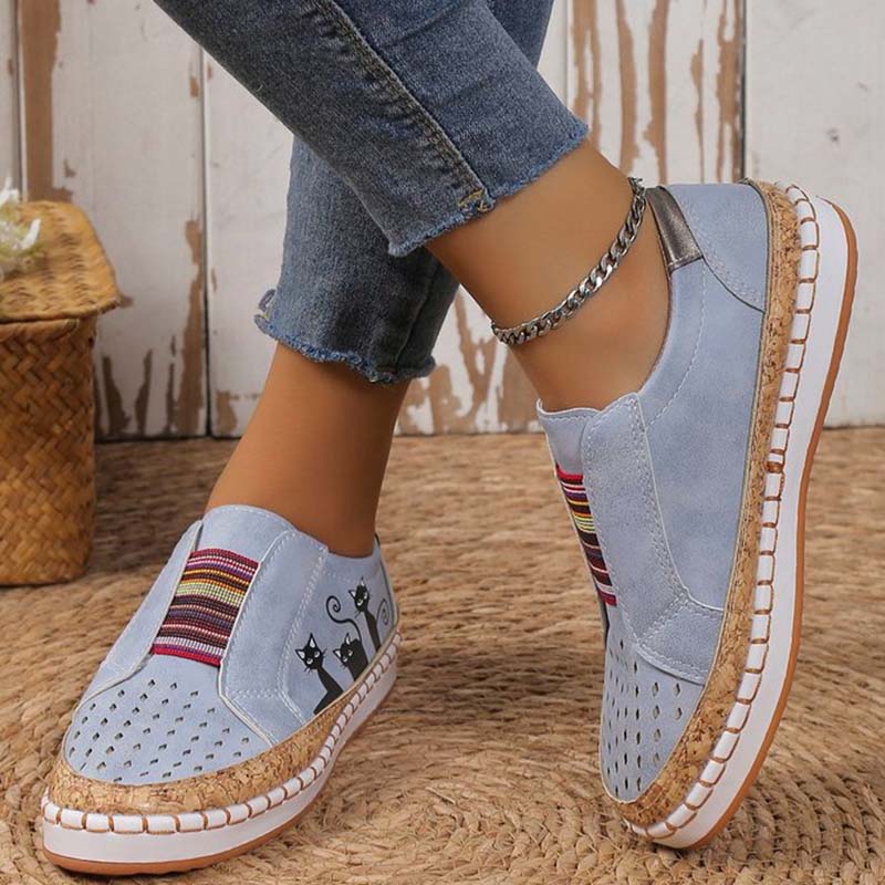Women's PU Casual Cat Print Shoes Klara