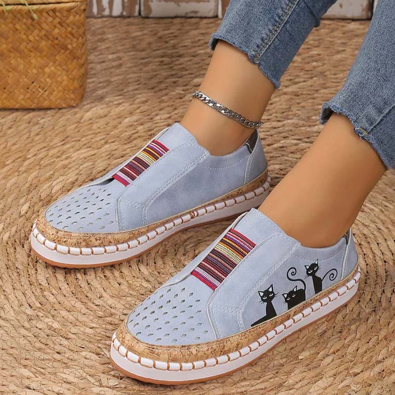 Women's PU Casual Cat Print Shoes Klara