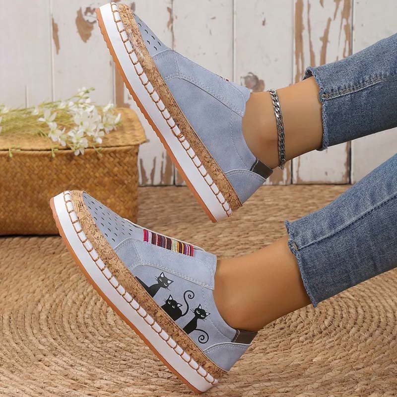 Women's PU Casual Cat Print Shoes Klara