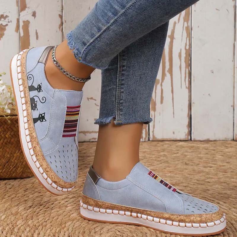Women's PU Casual Cat Print Shoes Klara
