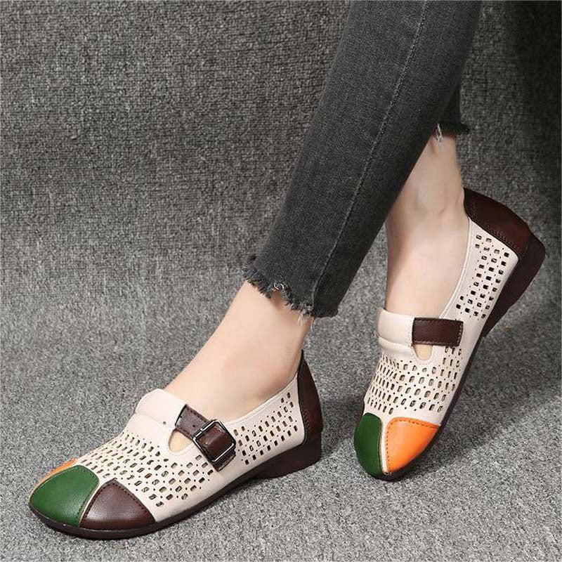 Women's PU Colour Block Ballerina Flats Klara