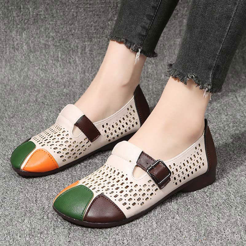 Women's PU Colour Block Ballerina Flats Klara