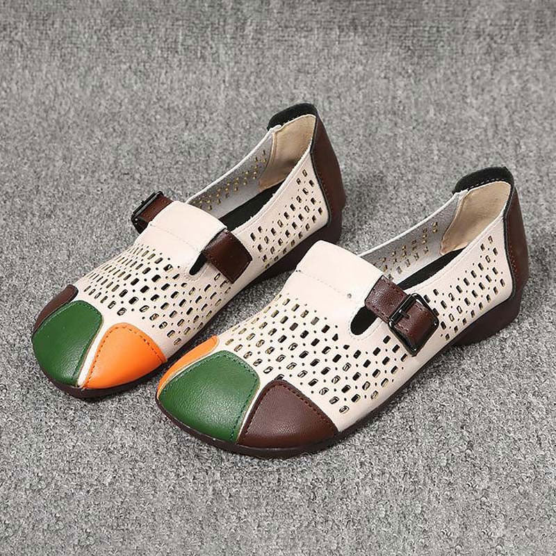 Women's PU Colour Block Ballerina Flats Klara