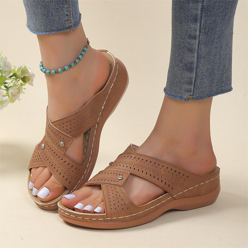 Women's PU Platform Casual Slippers Klara