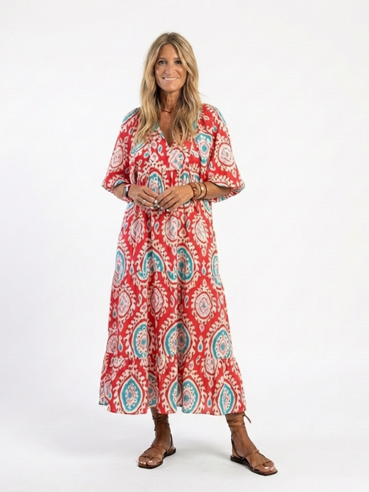 Women's Paisley-Print Midi Dress Klara