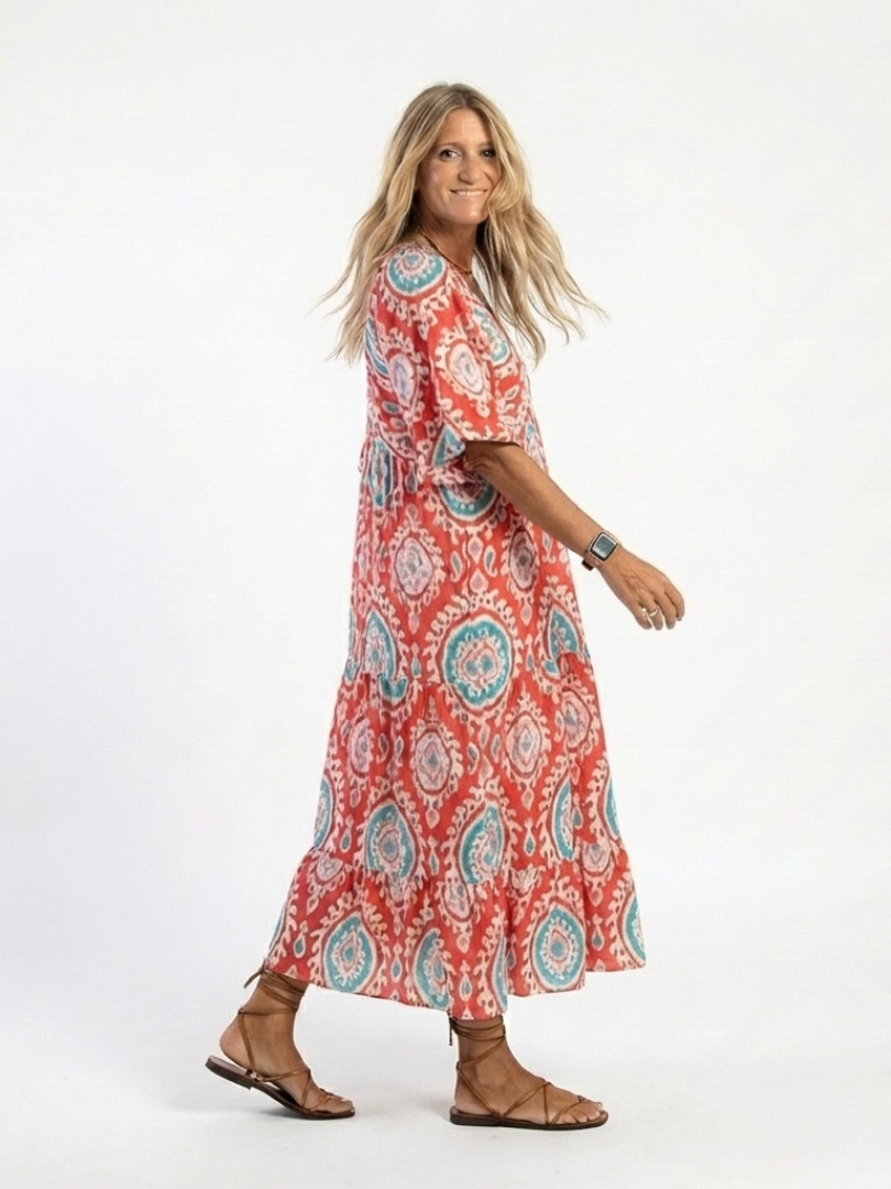 Women's Paisley-Print Midi Dress Klara