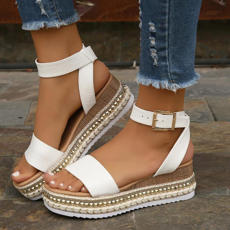 Women's Platform Sandals With Buckle Straps Klara