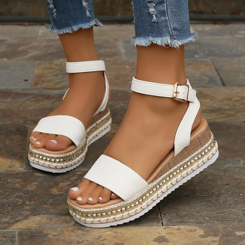 Women's Platform Sandals With Buckle Straps Klara
