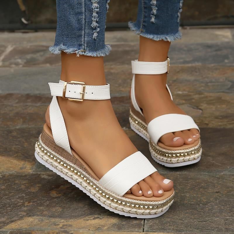 Women's Platform Sandals With Buckle Straps Klara