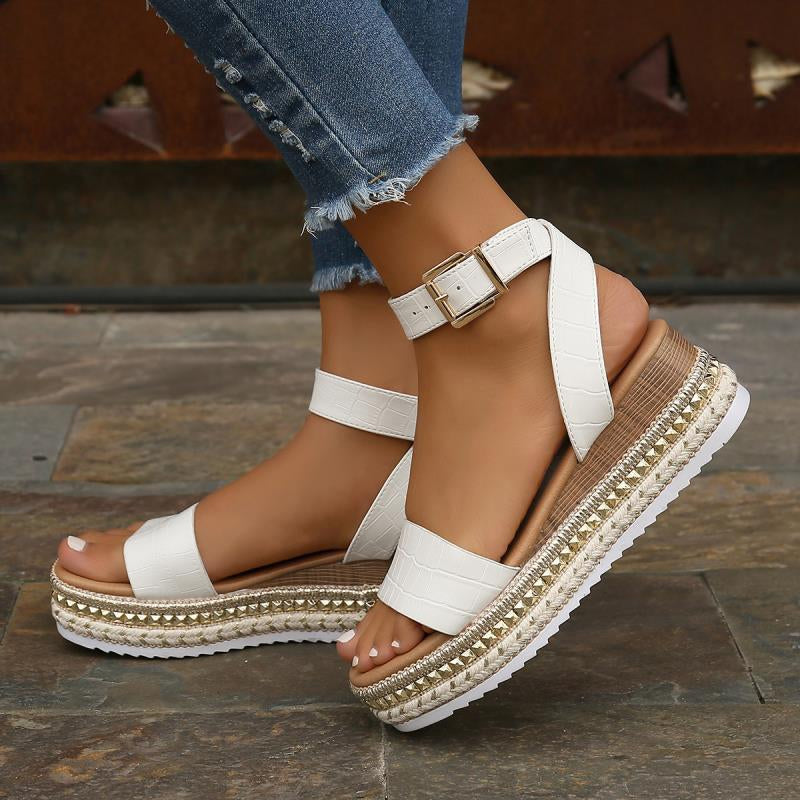 Women's Platform Sandals With Buckle Straps Klara