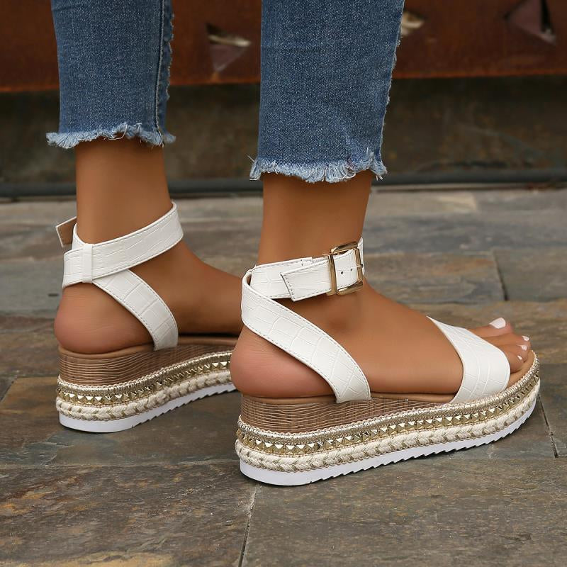 Women's Platform Sandals With Buckle Straps Klara