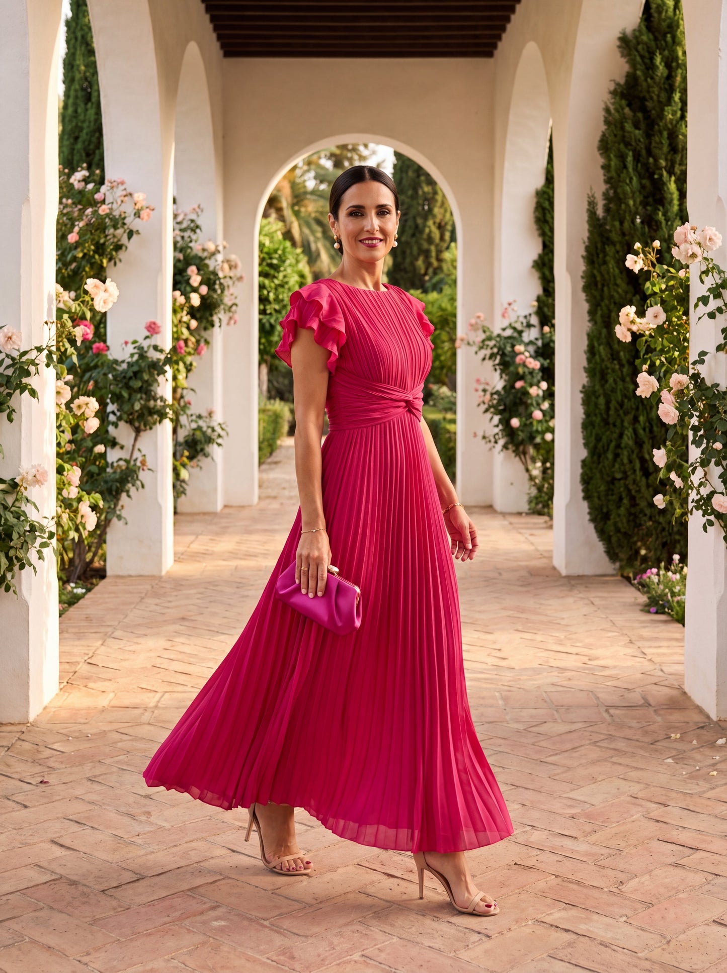 Women's Pleated Evening Dress Klara