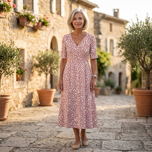 Women's Polka Dot Midi Dress Klara