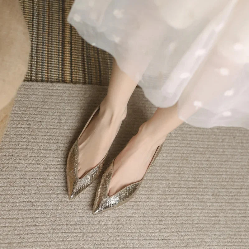 Women's Premium Leather Pointed Ballet Flats Klara