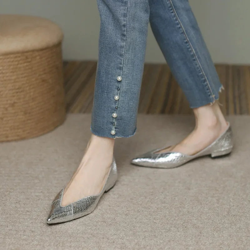 Women's Premium Leather Pointed Ballet Flats Klara