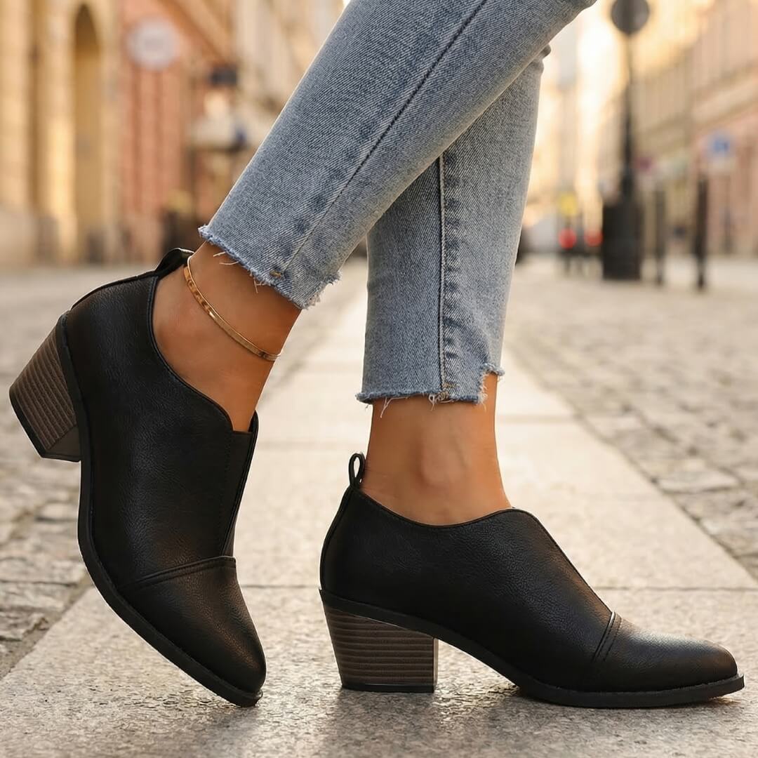 Women's Premium Leather Pointed Toe Heels Klara