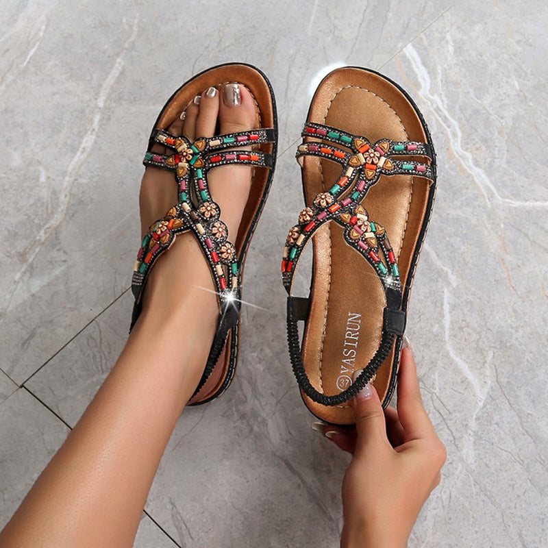 Women's Rhinestone Detail Beach Sandals Klara