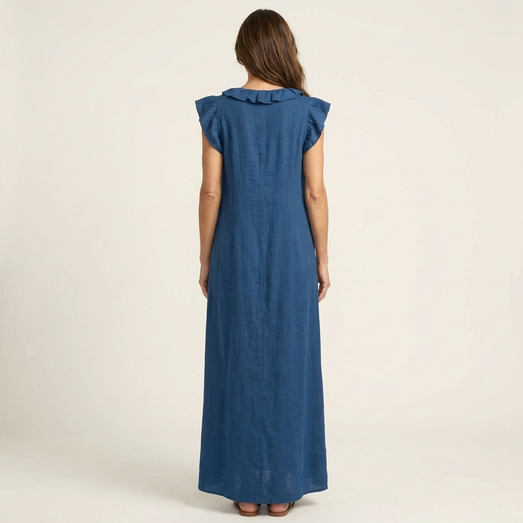Women's Ruffled Lightweight Midi Dress Klara
