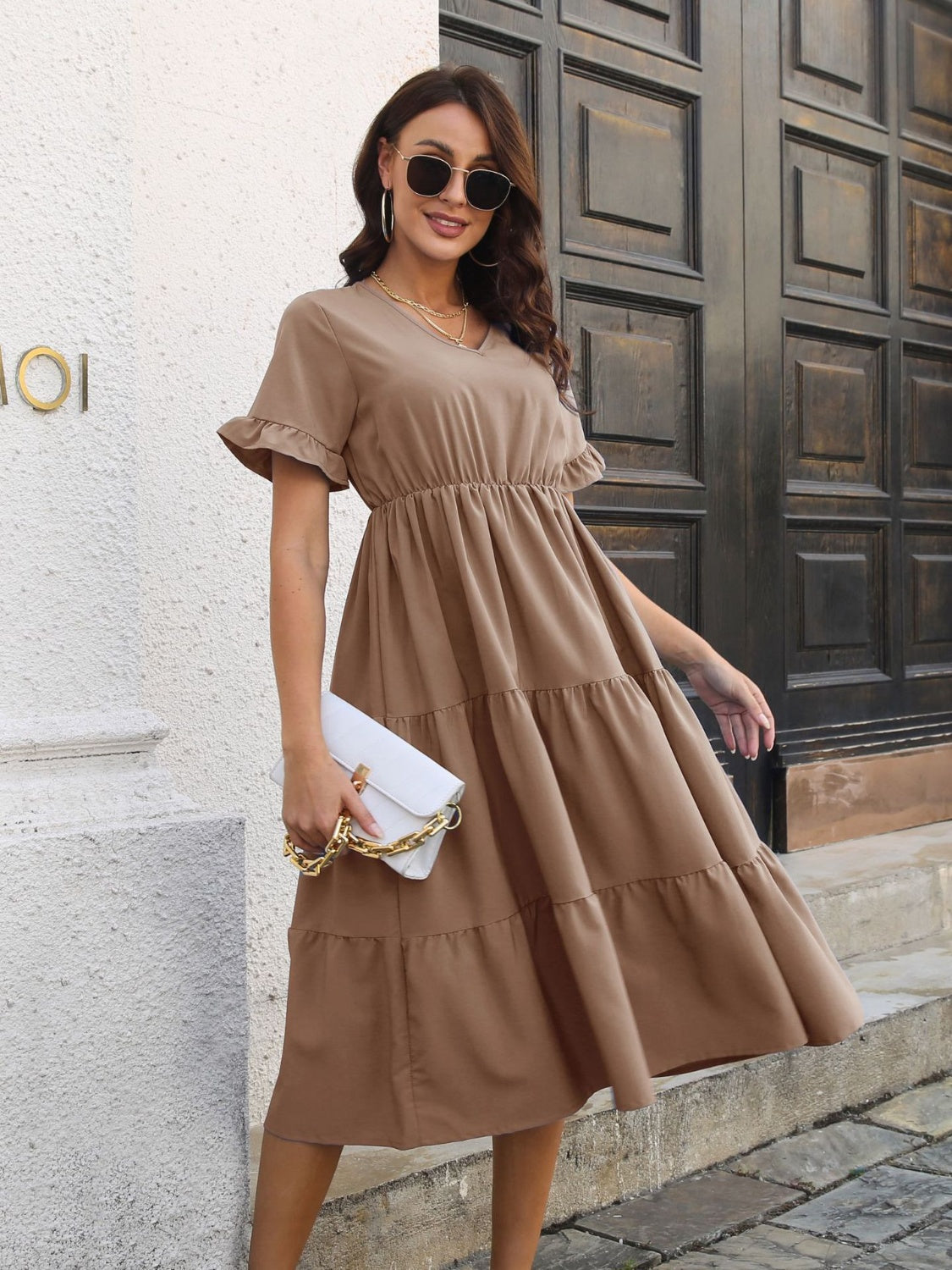 Women's Ruffled Midi Dress Klara