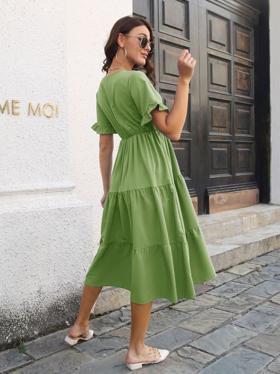 Women's Ruffled Midi Dress Klara