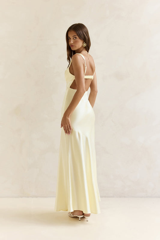 Women's Satin Backless Maxi Dress Klara