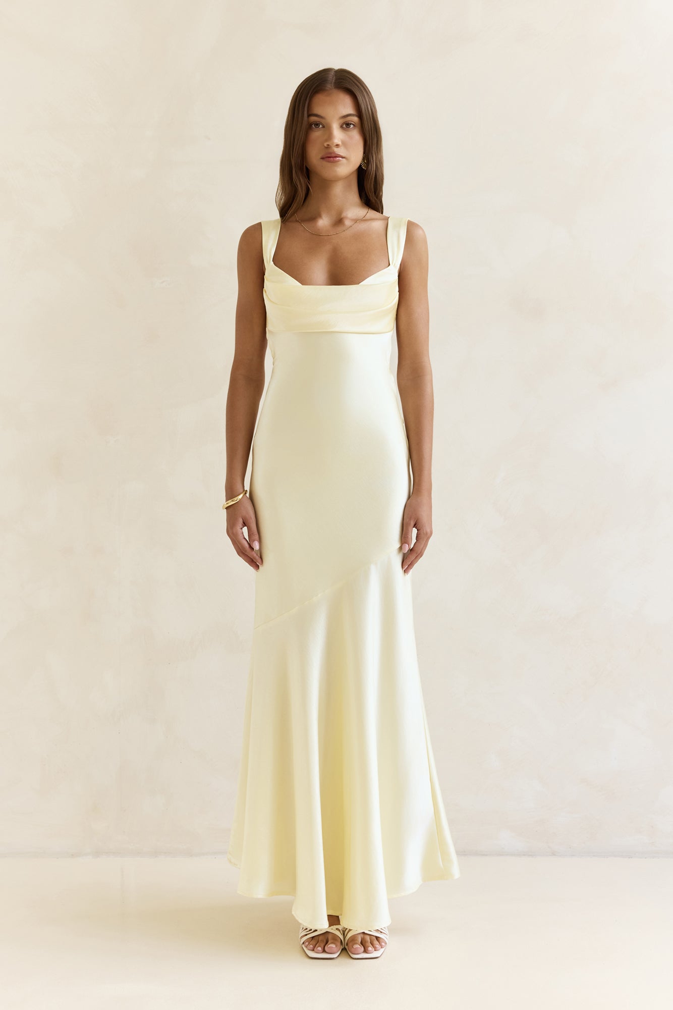 Women's Satin Backless Maxi Dress Klara