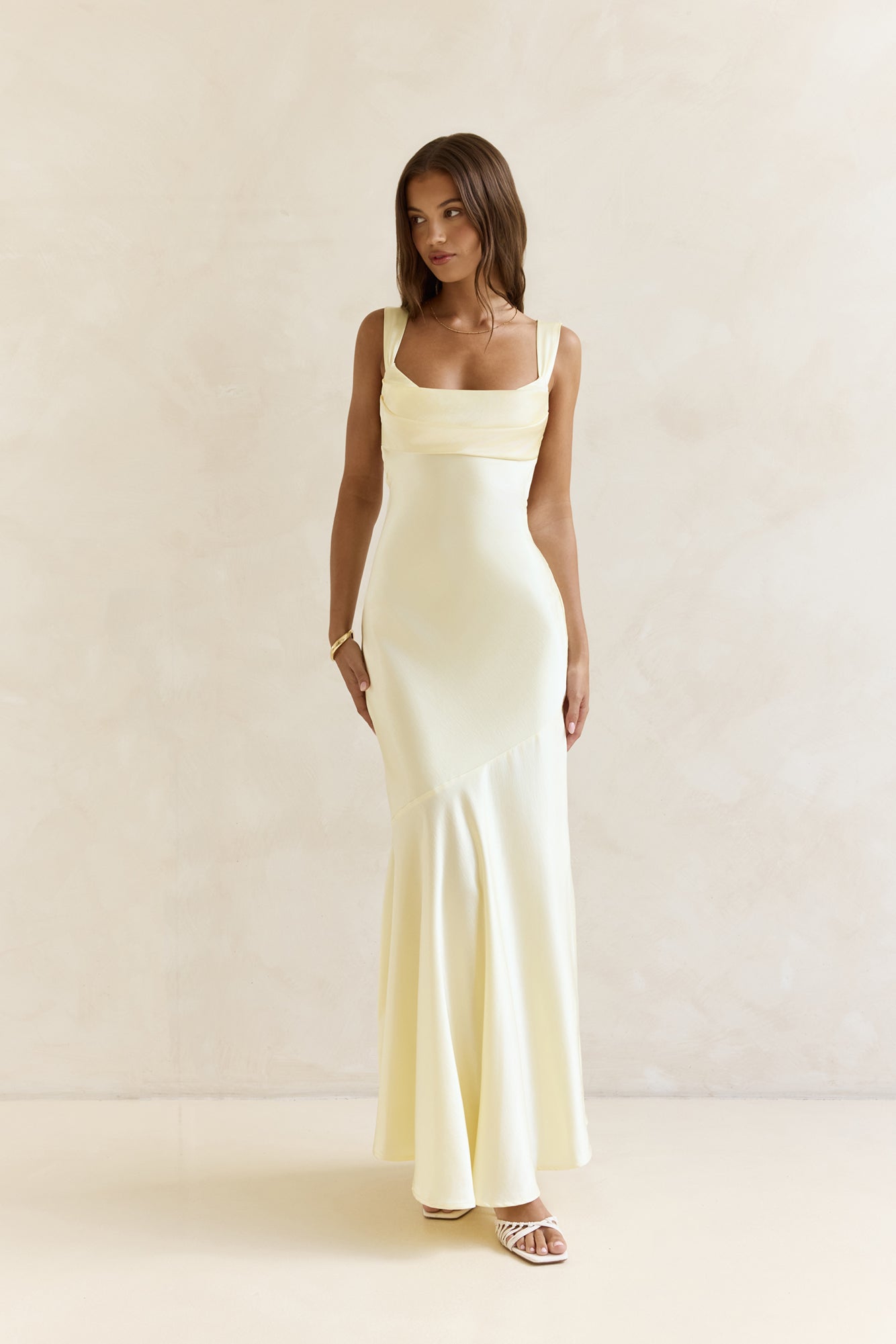 Women's Satin Backless Maxi Dress Klara