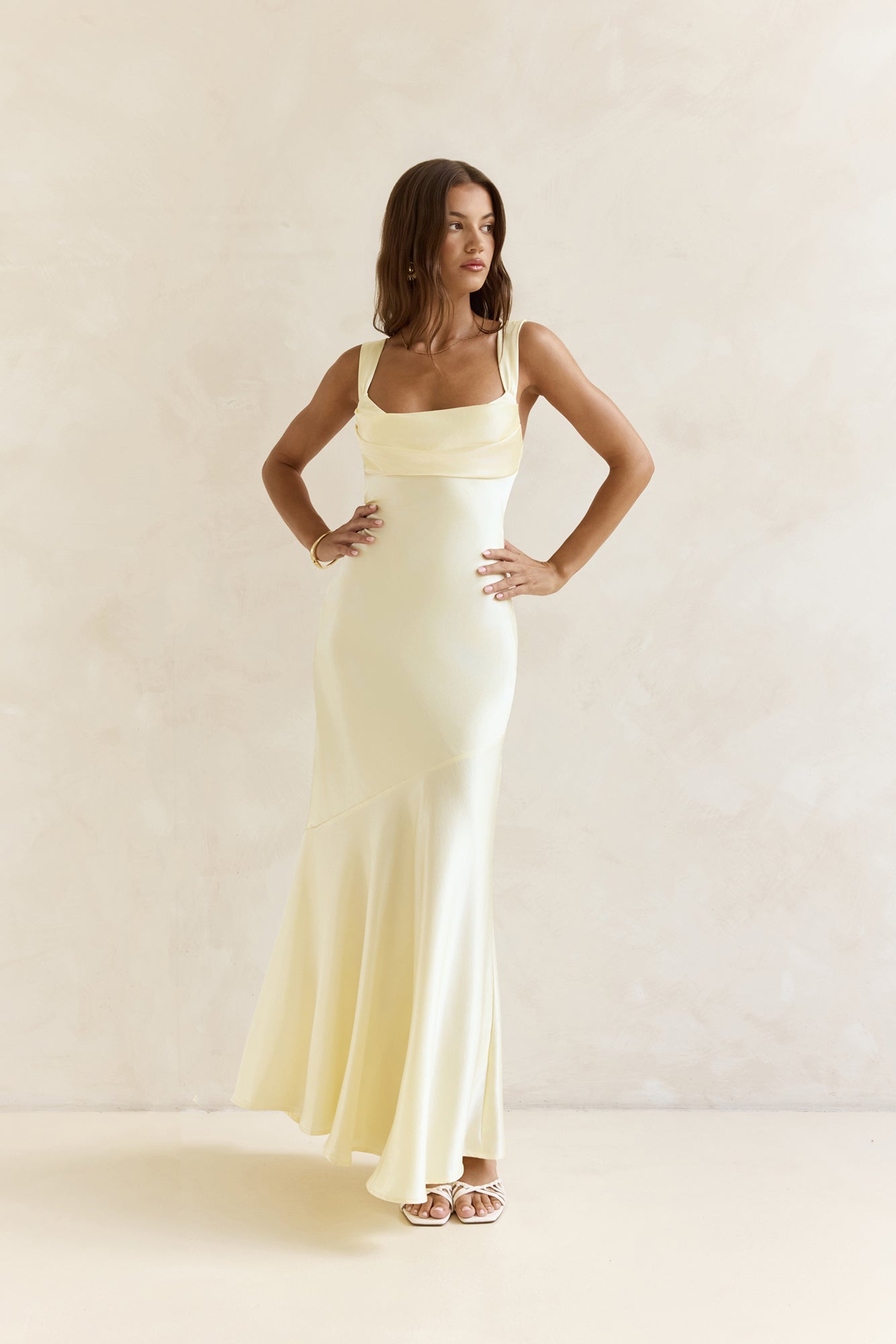 Women's Satin Backless Maxi Dress Klara
