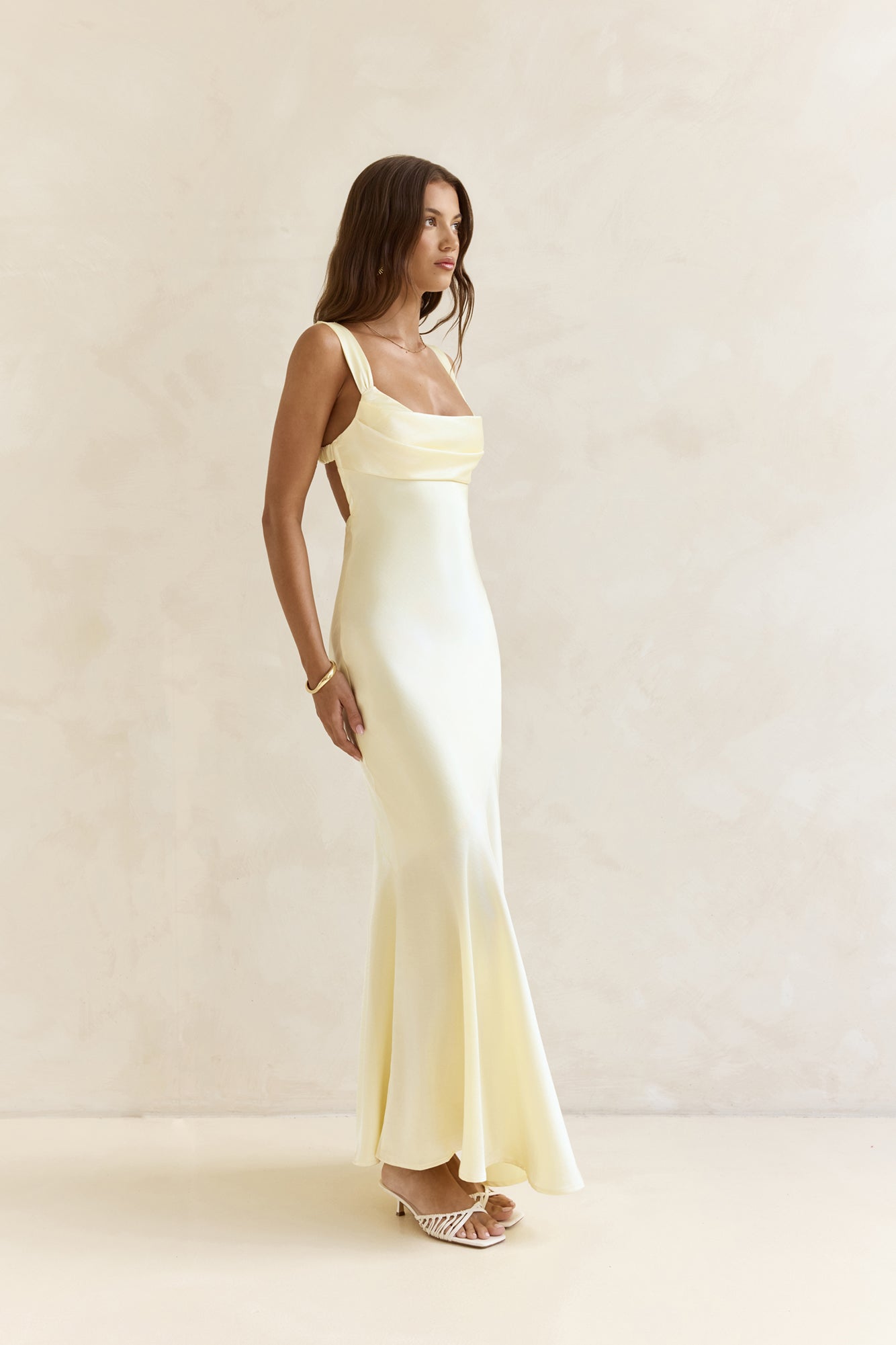 Women's Satin Backless Maxi Dress Klara