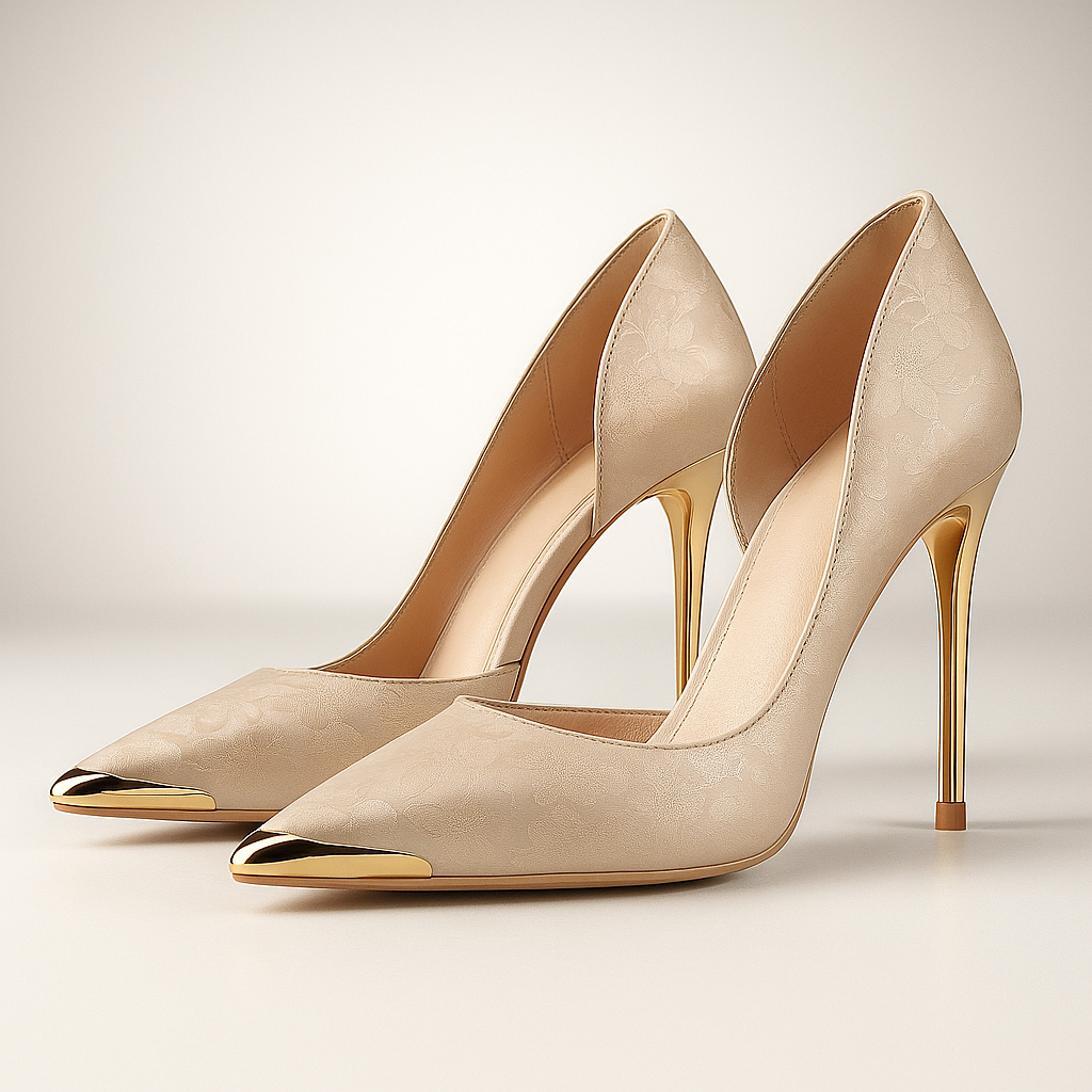 Women's Satin Jacquard Stiletto Heels Klara