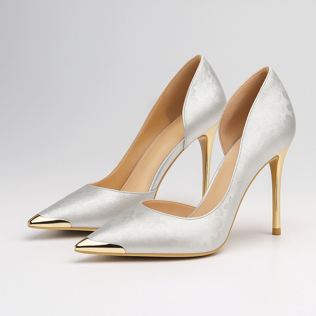 Women's Satin Jacquard Stiletto Heels Klara