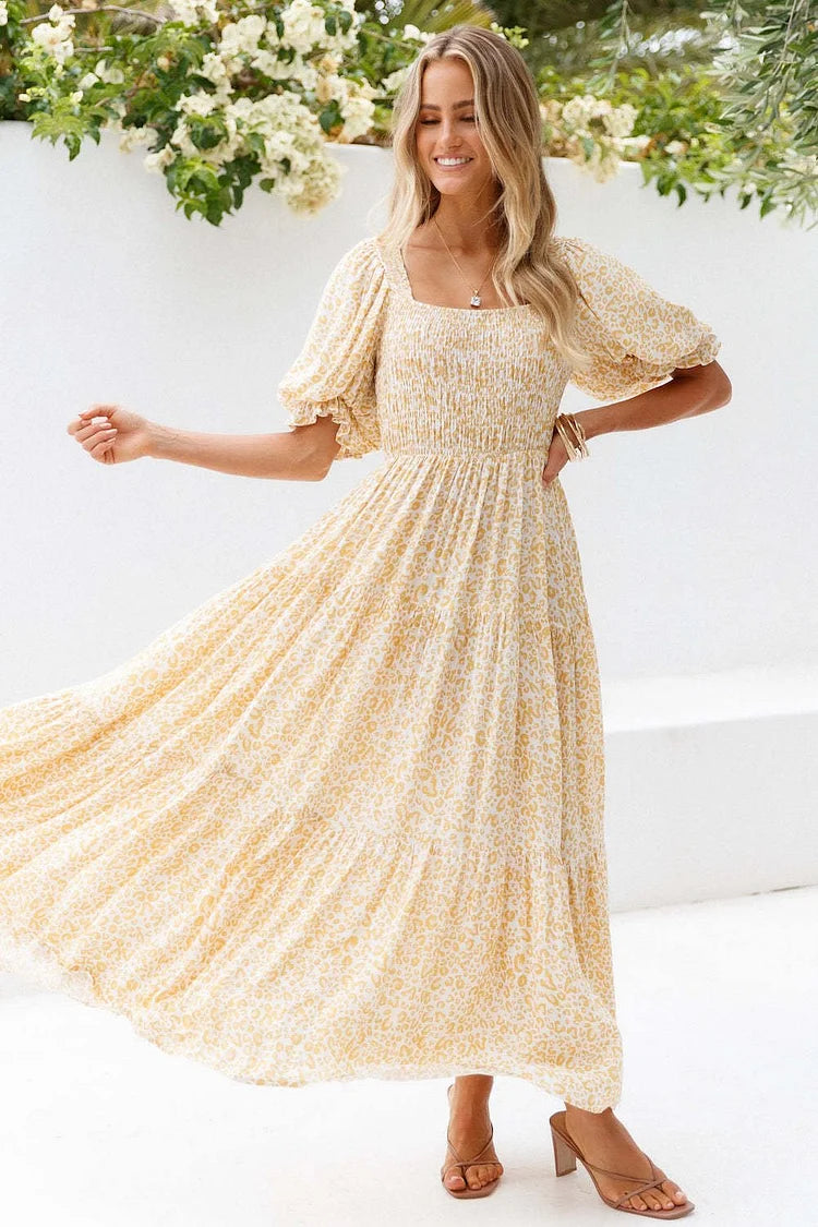 Women's Smocked Midi Dress Klara