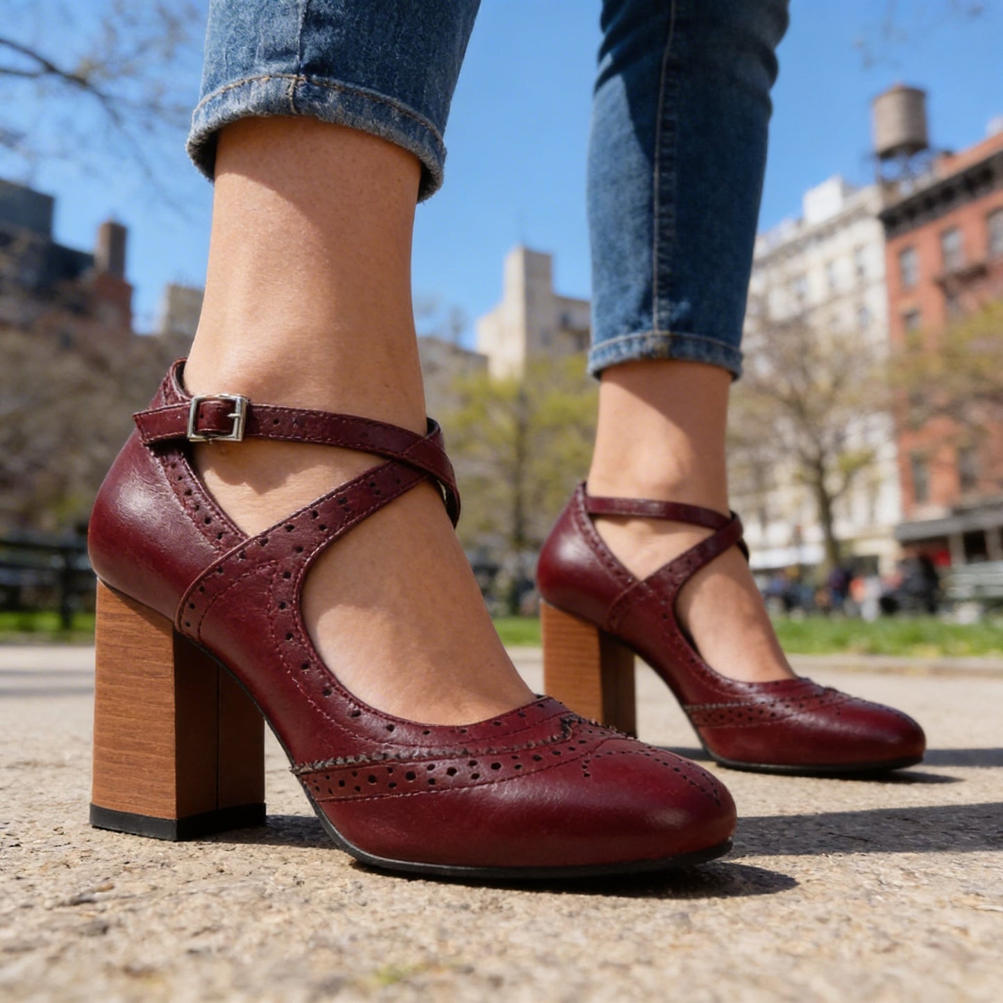 Women's Smooth Leather Brogue Loafers Klara