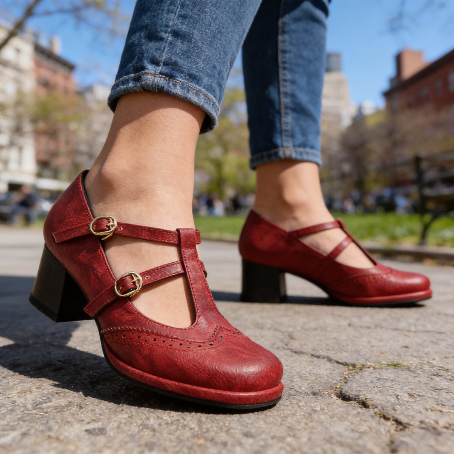 Women's Smooth Leather Brogue Loafers Klara