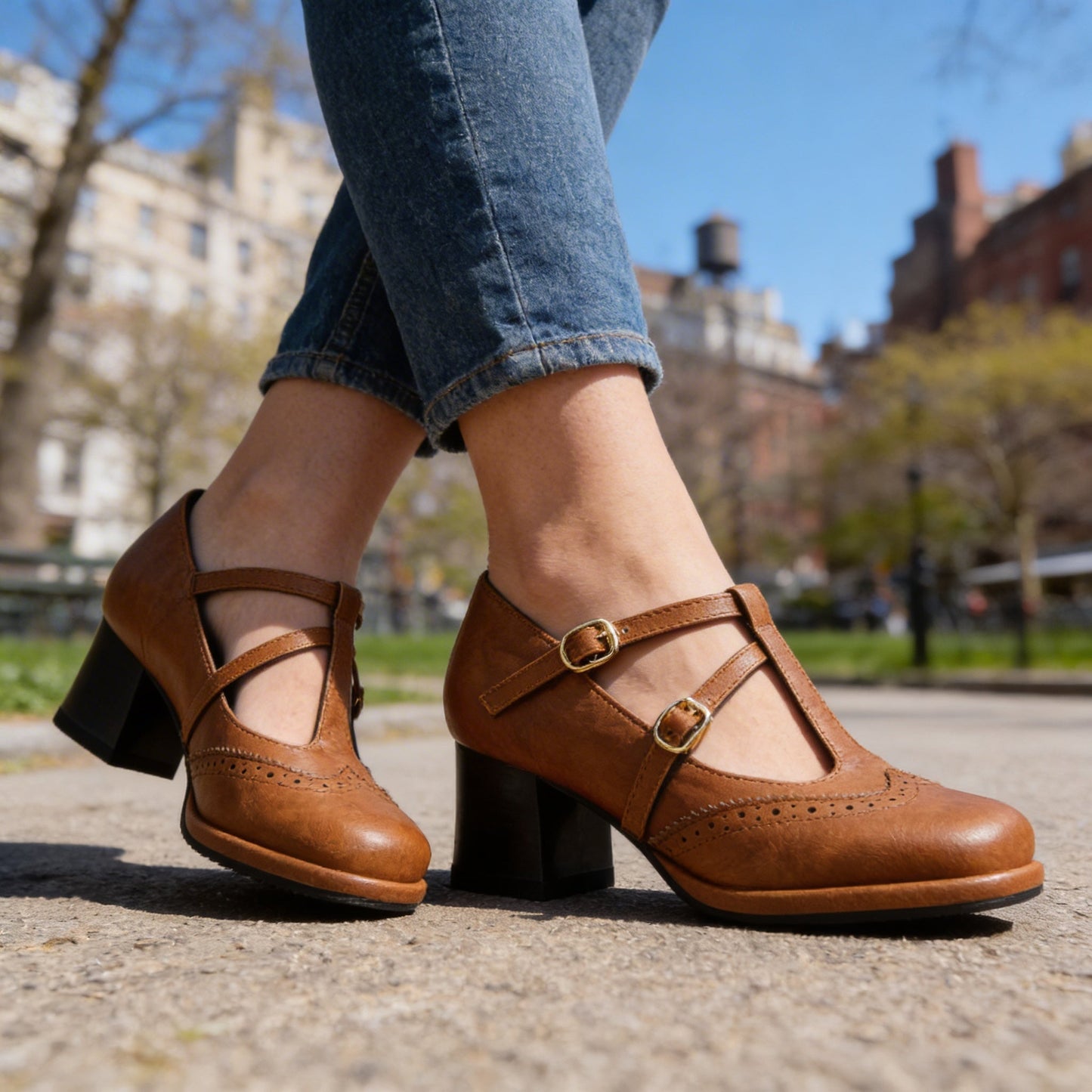 Women's Smooth Leather Brogue Loafers Klara