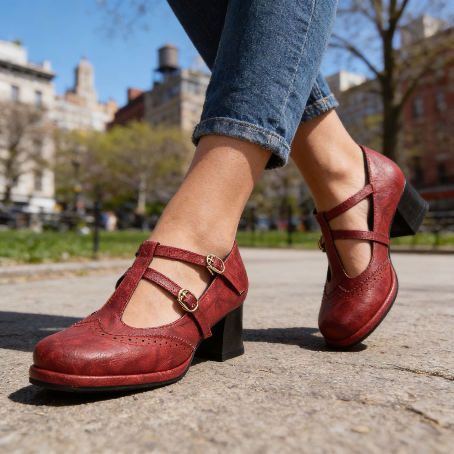 Women's Smooth Leather Brogue Loafers Klara