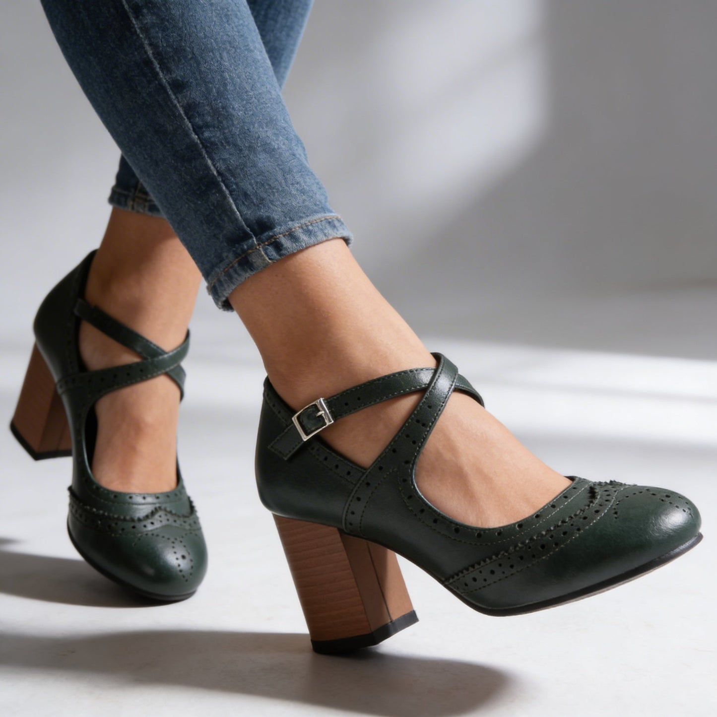 Women's Smooth Leather Brogue Loafers Klara