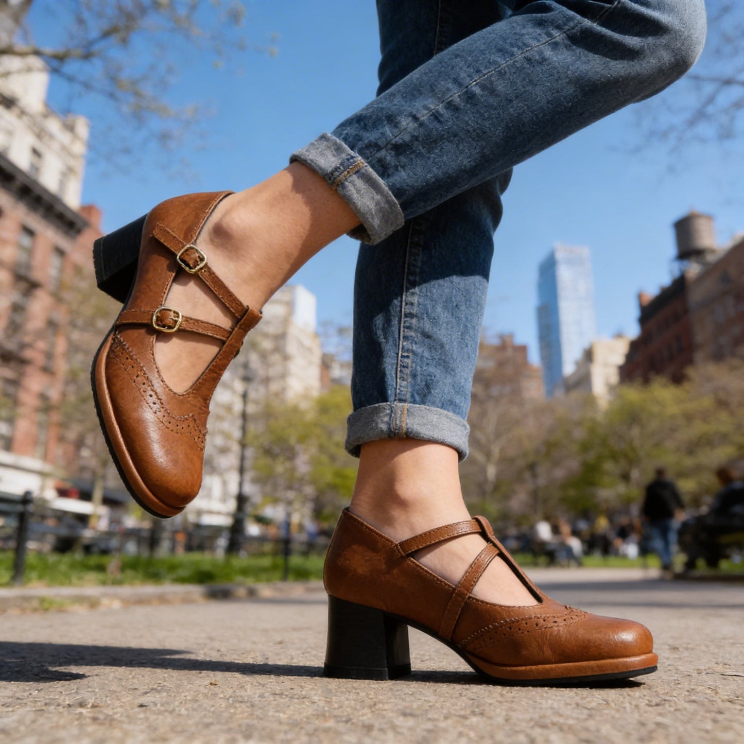 Women's Smooth Leather Brogue Loafers Klara