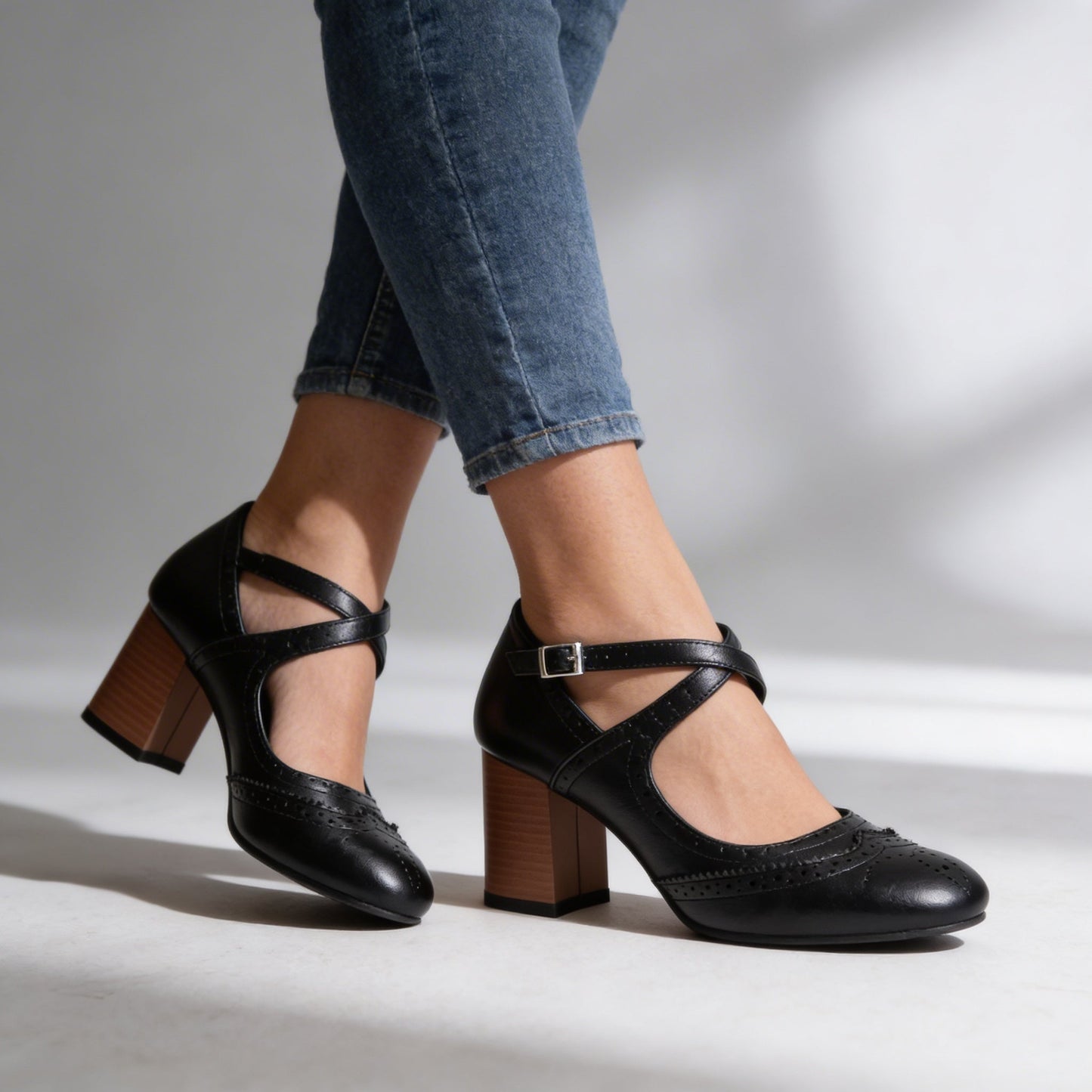 Women's Smooth Leather Brogue Loafers Klara